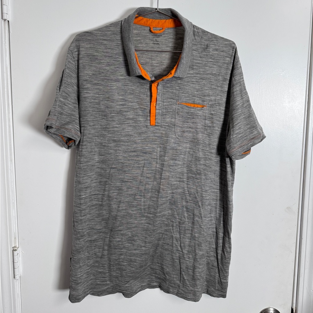 100% Merino wool polo shirt, Icebreaker, XL, extremely soft!